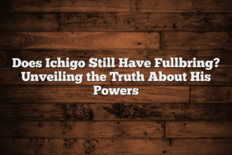 Does Ichigo Still Have Fullbring? Unveiling the Truth About His Powers