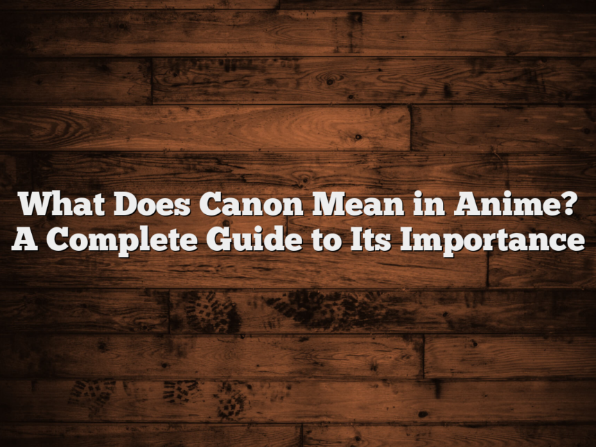 What Does Canon Mean in Anime? A Complete Guide to Its Importance