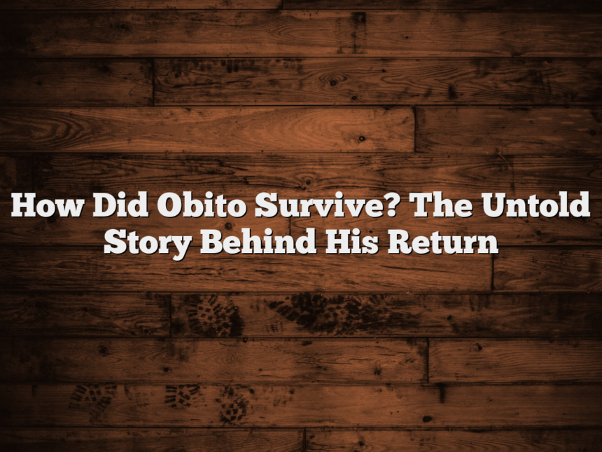 How Did Obito Survive? The Untold Story Behind His Return