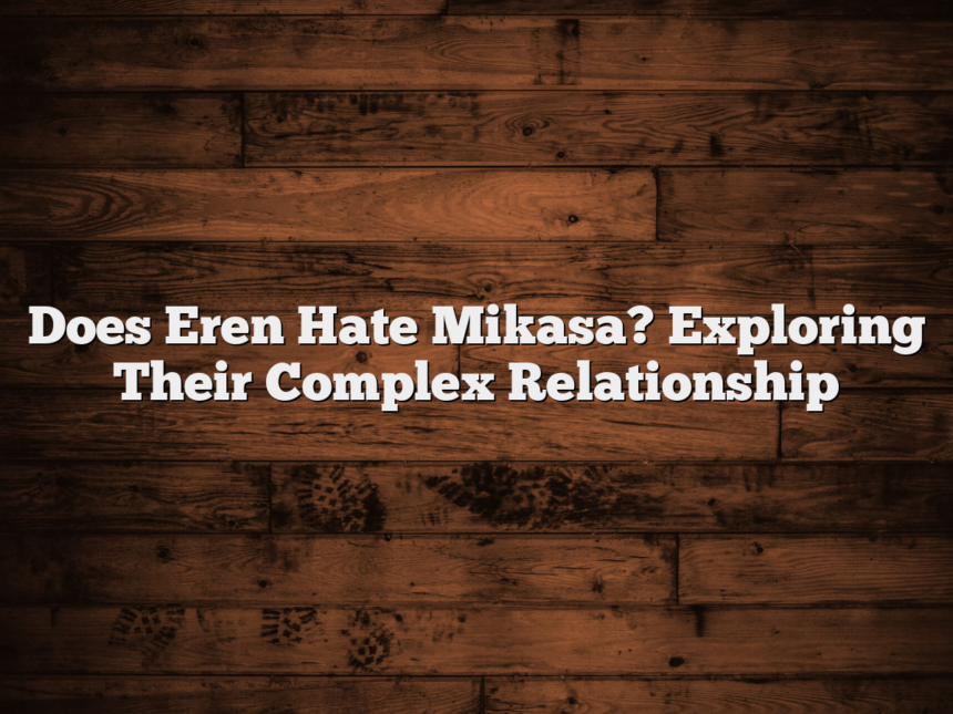 Does Eren Hate Mikasa? Exploring Their Complex Relationship