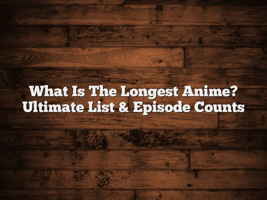 What Is The Longest Anime? Ultimate List & Episode Counts