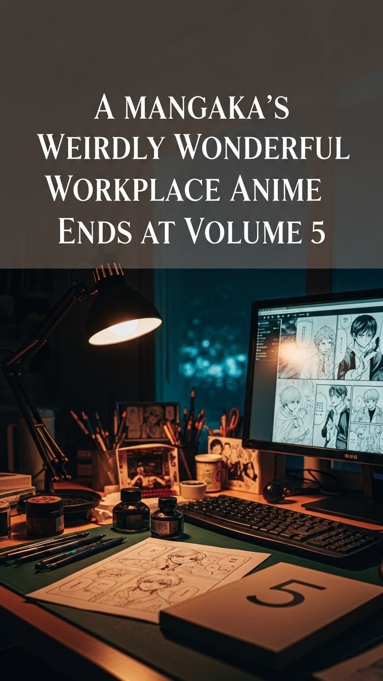where does the a mangakas weirdly wonderful workplace anime end in the manga