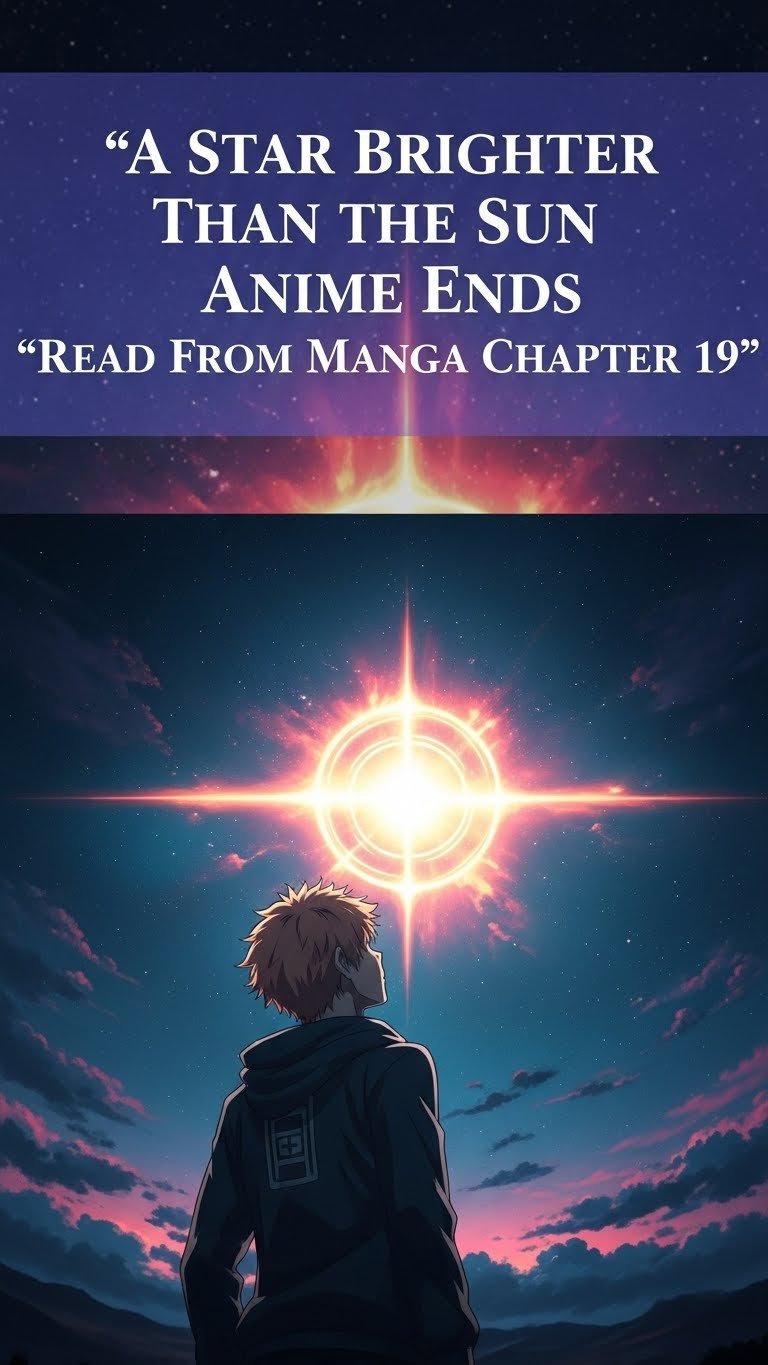 where does the a star brighter than the sun anime end in the manga