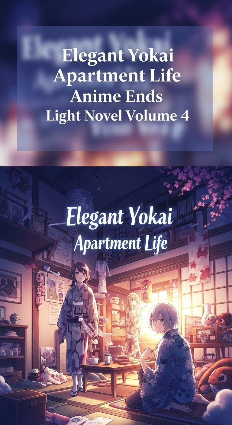 where does the elegant yokai apartment life anime end in the light novel