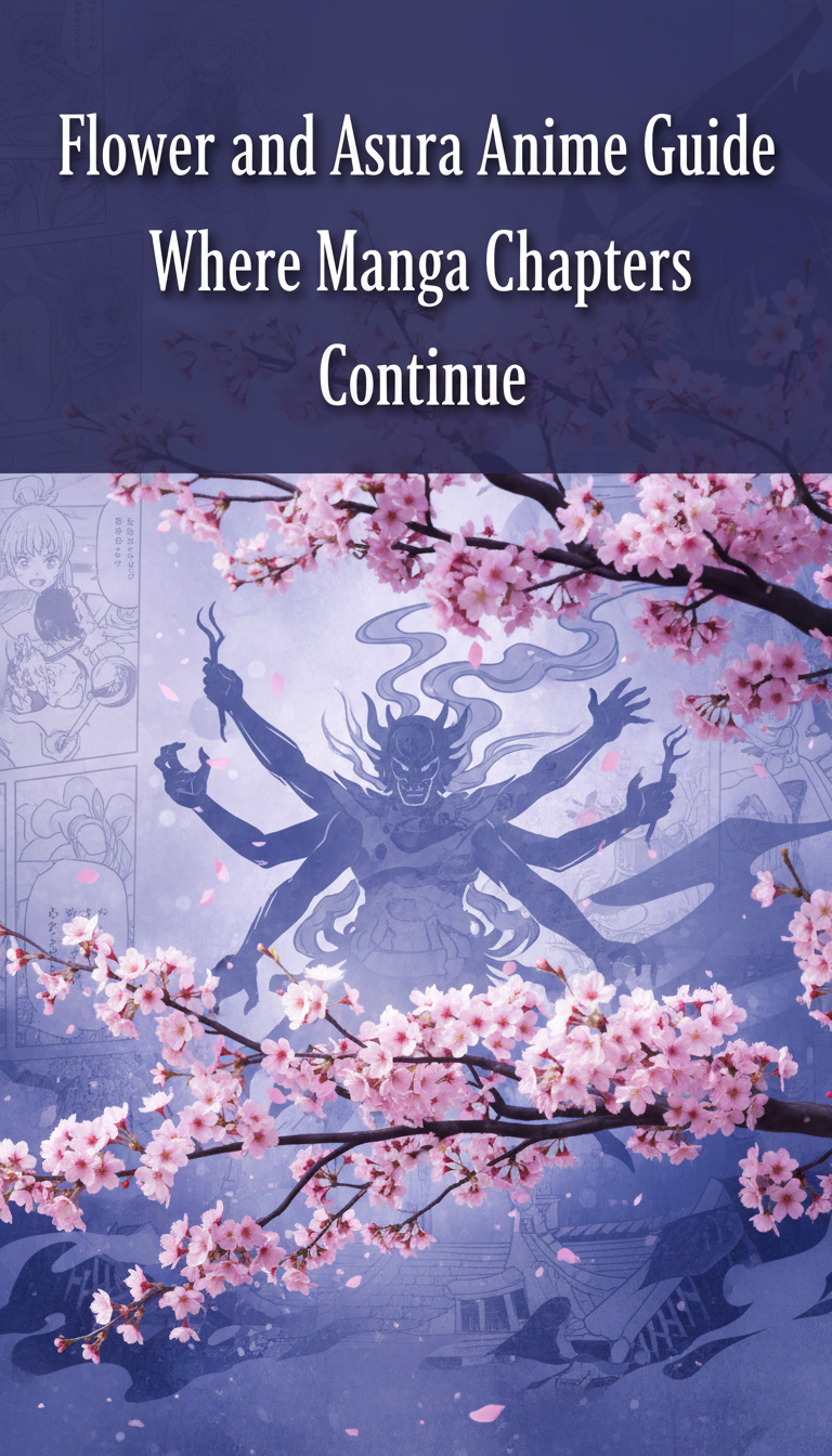 where does the flower and asura anime end in the manga