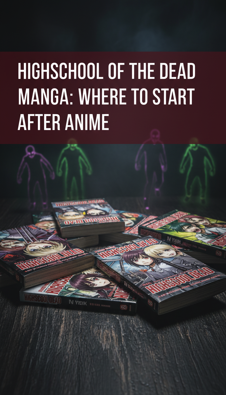 where does the high school of the dead anime leave off in the manga