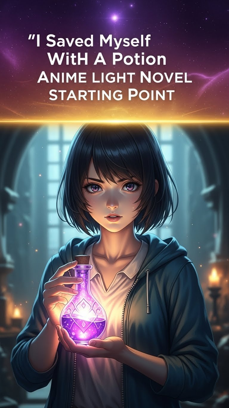 where does the i saved myself with a potion anime end in the light novel