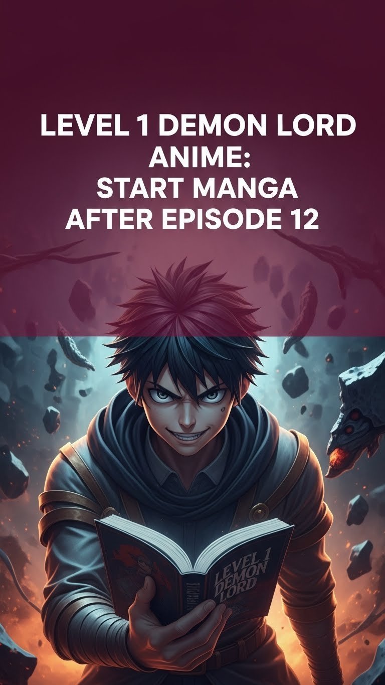 where does the level 1 demon lord and the one room hero anime end in the manga