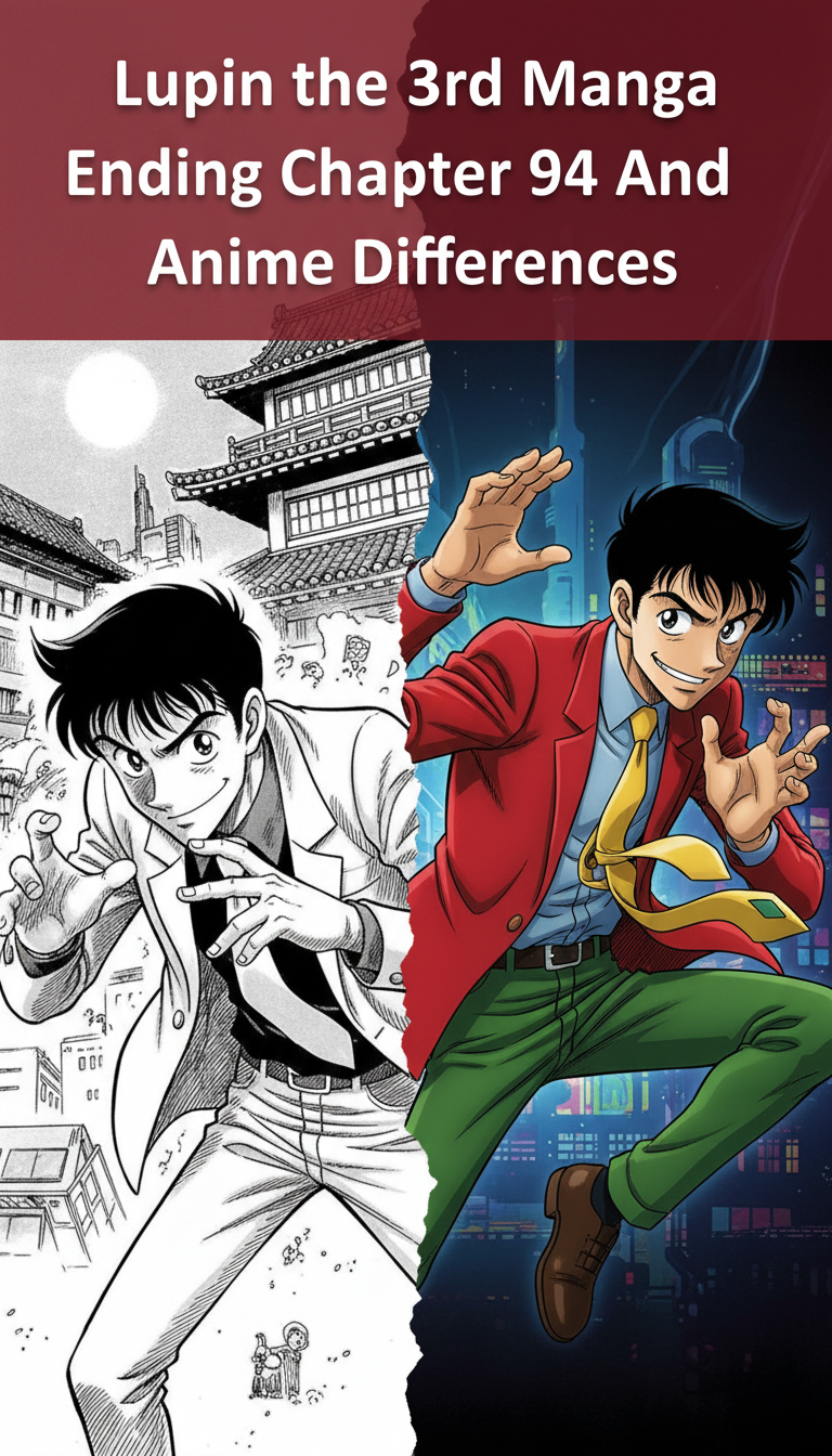 where does the lupin the 3rd anime end in the manga