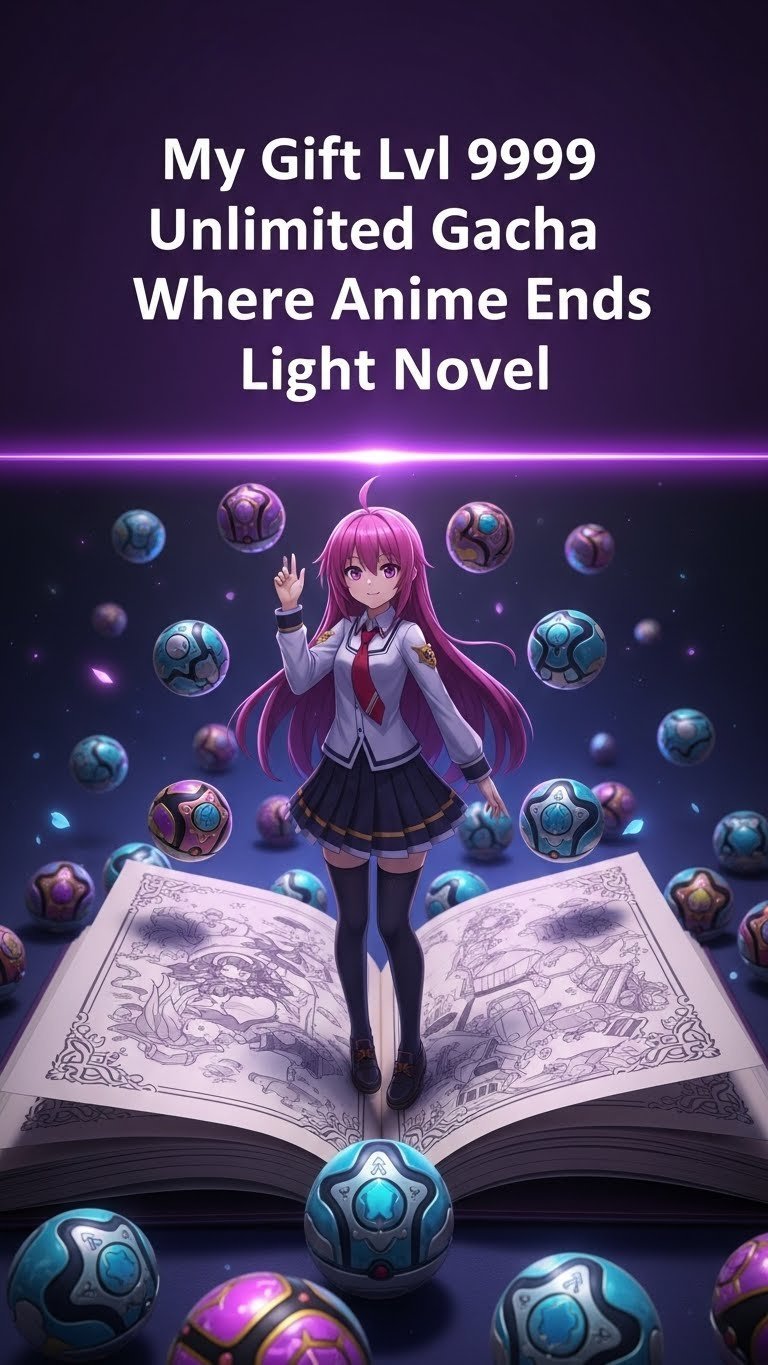 where does the my gift lvl 9999 unlimited gacha anime end in the light novel