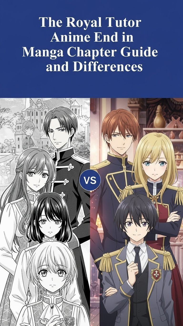 where does the royal tutor anime end in the manga