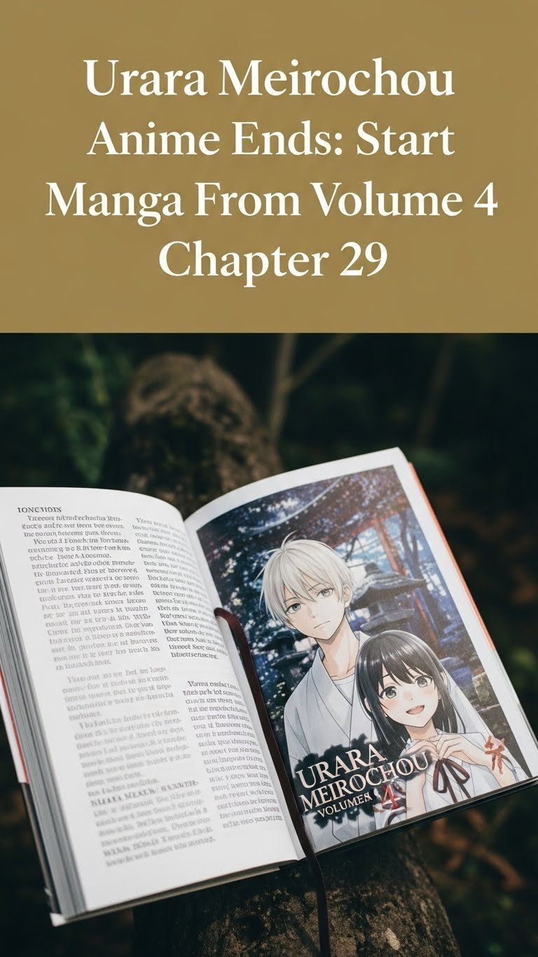 where does the urara meirochou anime end in the manga