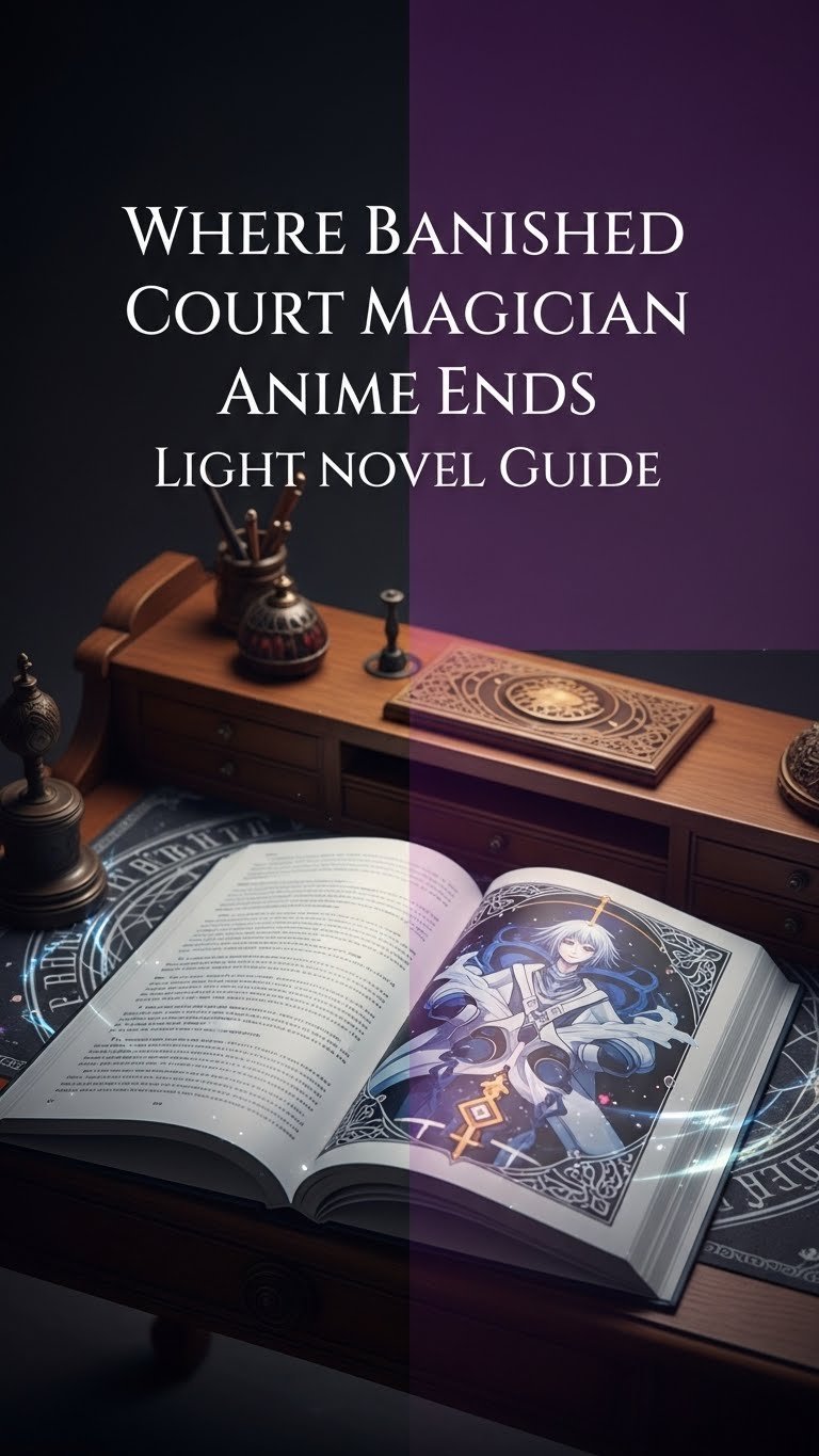 where does the banished court magician aims to become the strongest anime end in the light novel