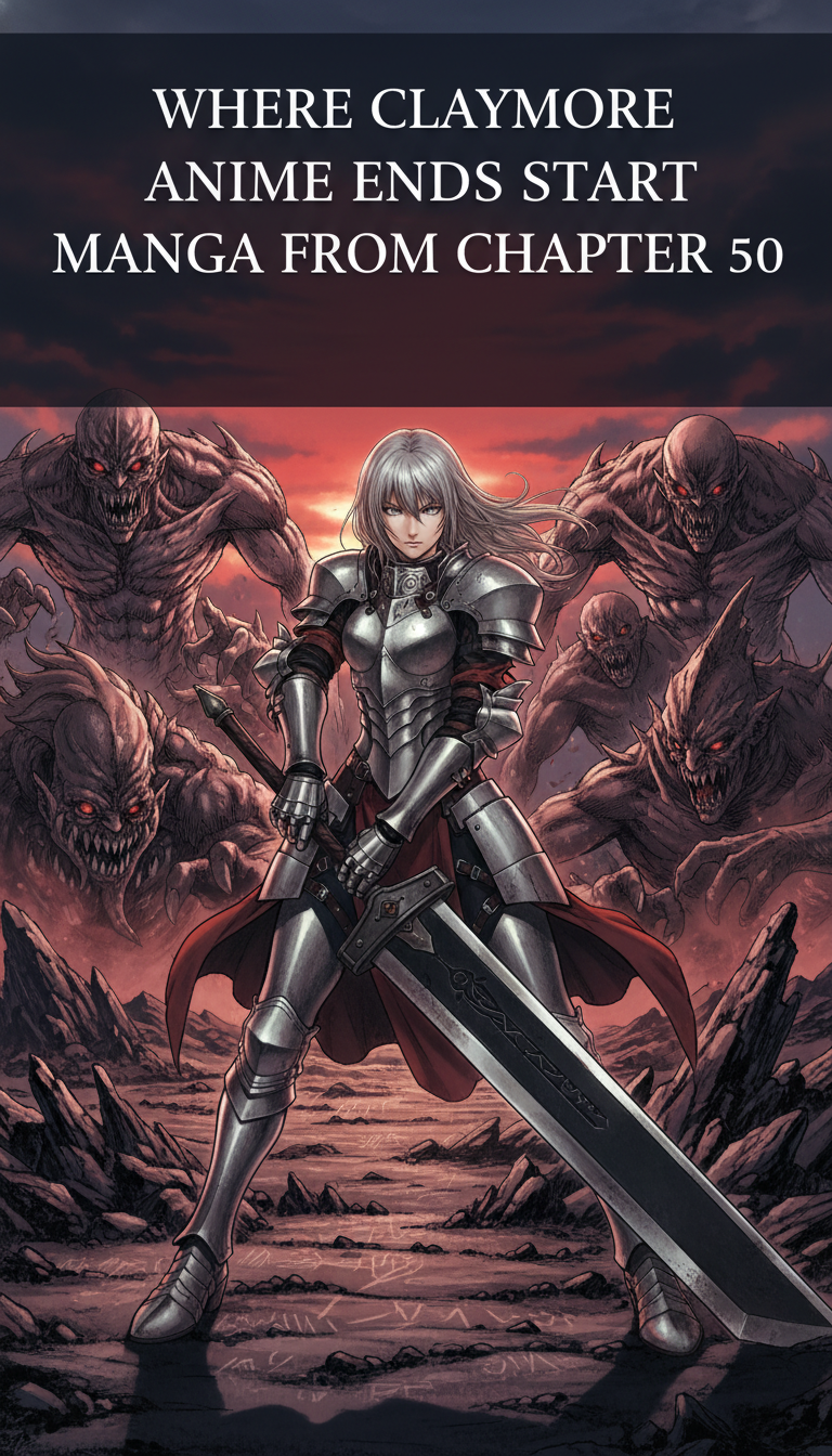 where does the claymore anime leave off in the manga