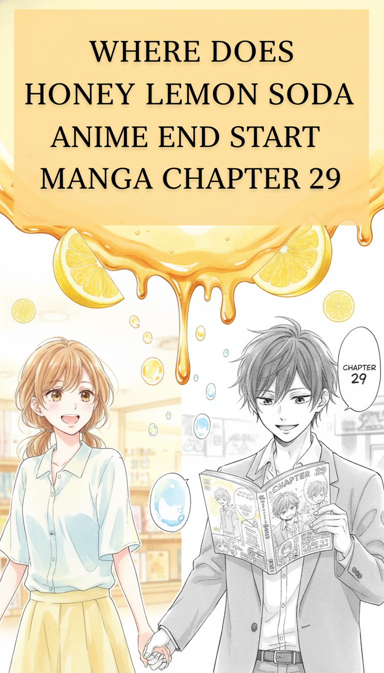 where does the honey lemon soda anime end in the manga