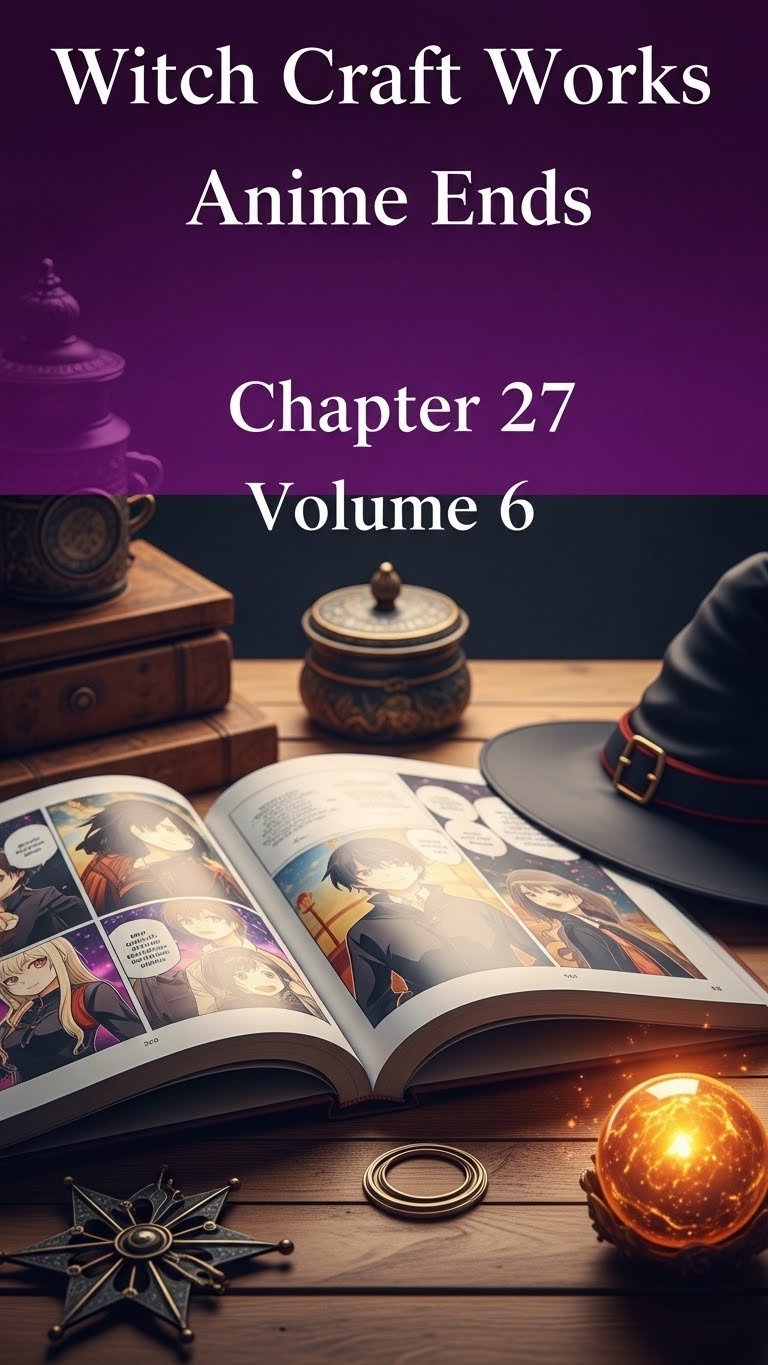 where does the witch craft works anime end in the manga